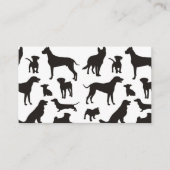 白黒犬パターン名刺 名刺 (正面)