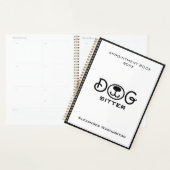 白黒犬ミニマルサービスアポイントメント プランナー手帳 (ディスプレー)