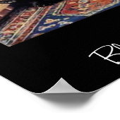 白黒犬ヴィンテージのポスター ポスター (角)