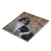 白黒犬 タイル (側面)