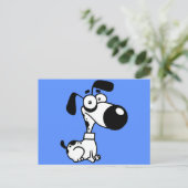 白黒犬 ポストカード (スタンド正面)