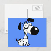 白黒犬 ポストカード (正面/裏面)