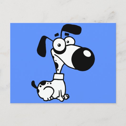 白黒犬 ポストカード (正面)