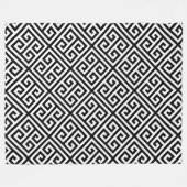 白黒独身 フリースブランケット (正面(横))