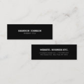 白黒狭い小型名刺 スキニー名刺 (正面/裏面)