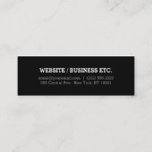 白黒狭い小型名刺 スキニー名刺 (裏面)