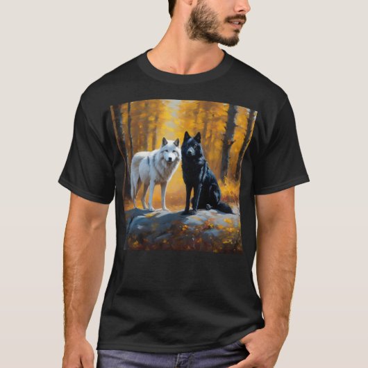白黒狼 Tシャツ (正面)