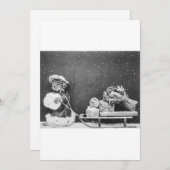 白黒猫おもしろいクリスマスカード シーズンカード (正面/裏面)