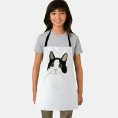 白黒猫かわいい動物の子ども エプロン (インサイチュ)