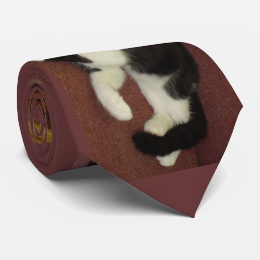 白黒猫ちゃん ネクタイ (ロール)