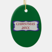 白黒猫とトナカイのクリスマスおもちゃ セラミックオーナメント (裏面)