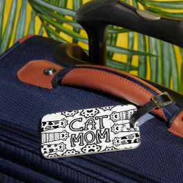 白黒猫のお母さん ラゲッジタグ