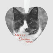 白黒猫のクリスマス オーナメント (裏面)