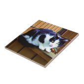 白黒猫のセラミックタイル タイル (側面)