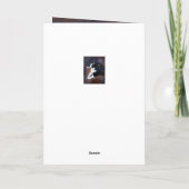 白黒猫のポートレート カード (裏面)