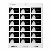 白黒猫のポートレート ラベル (フルシート)