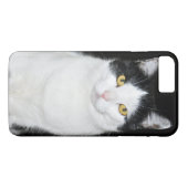 白黒猫のポートレート Case-Mate iPhoneケース (裏面(横))