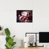 白黒猫の子猫 ポスター (ホームオフィス)