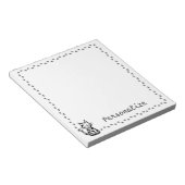 白黒猫の肉付縁どき ノートパッド (アングル)