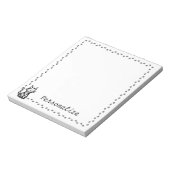 白黒猫の肉付縁どき ノートパッド (回転)