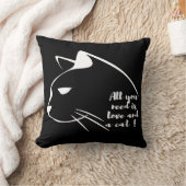 白黒猫まくら クッション (ブランケット)