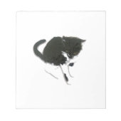 白黒猫アート ノートパッド (正面)