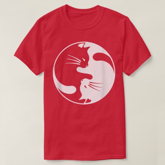 白黒猫インとヤンfor Women and daddy Tシャツ (デザイン正面)
