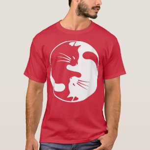 白黒猫インとヤンfor Women and daddy Tシャツ