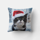 白黒猫クリスマス クッション (裏面)