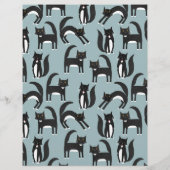 白黒猫スクラップブック紙 (裏面)