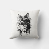 白黒猫スプラッシュ クッション (裏面)
