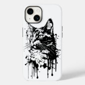 白黒猫スプラッシュ Case-Mate iPhoneケース (裏面)