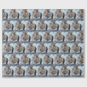 白黒猫スロー踊り ラッピングペーパー (フラット)