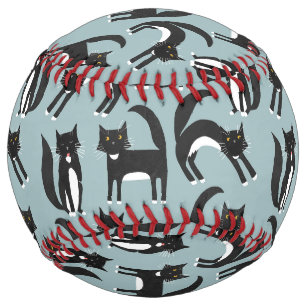 白黒猫タキシードおもしろい ソフトボール