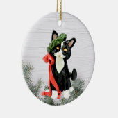 白黒猫タキシードオーナメント セラミックオーナメント (右)