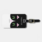 白黒猫タキシード ラゲッジタグ (正面横)