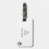 白黒猫タキシード ラゲッジタグ (裏面縦)