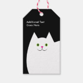 白黒猫デザイン ギフトタグ (正面)