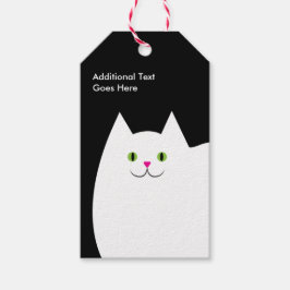 白黒猫デザイン ギフトタグ