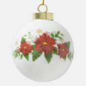 白黒猫トナカイのクリスマストイ セラミックボールオーナメント (裏面)