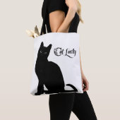 白黒猫トート トートバッグ (クローズアップ)