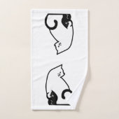 白黒猫バスタオオルセット バスタオルセット (ハンドタオル)