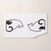 白黒猫バスタオオルセット バスタオルセット (ハンドタオル)