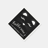 白黒猫バースデーパーティー スタンダードカクテルナプキン (角)