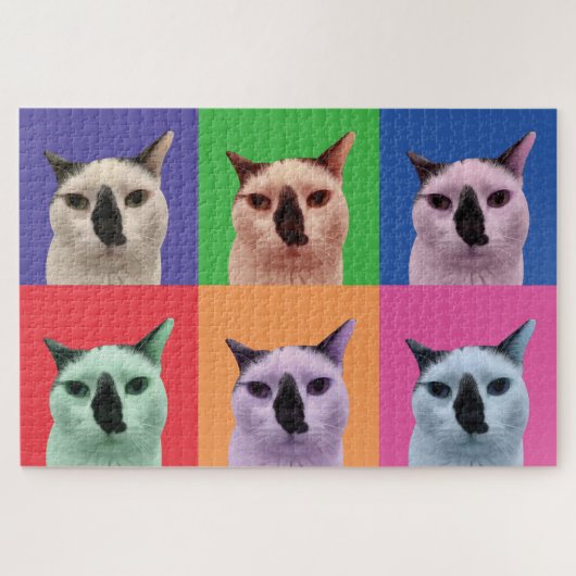 白黒猫パズル ジグソーパズル (横)