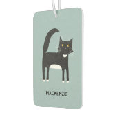 白黒猫パーソナライズされた猫 カーエアーフレッシュナー (左)