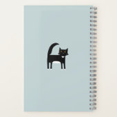 白黒猫パーソナライズされた猫 ノートブック (裏面)