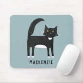 白黒猫パーソナライズされた マウスパッド (マウス)
