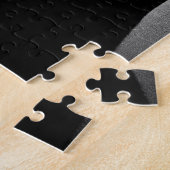 白黒猫ポートレート ジグソーパズル (側面)