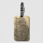 白黒猫ラゲッジタグ ラゲッジタグ (正面縦)